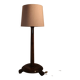 Charles Dudouyt Lamp Solid Oak Brutalist 1940 - H110cm - Superb Condition