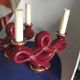 Pair of ceramic candelabra from Vallauris, circa 1950