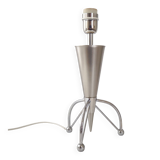 Vintage 1980 Tripod Flare Lamp in Chrome Steel & Brushed 80s Retro 1980s
