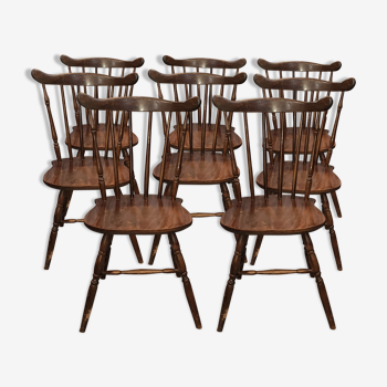 Series of 8 bistro chairs