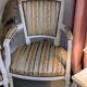 Louis XVI salon: lot of a banquette and two armchairs