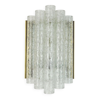 Doria wall lamp sconce with 5 glass tubes 1960s ice glass lamp 2 available