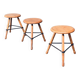 Industrial Low Tripod Stools, Belgium, 1950s, Set of 3