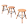 Industrial Low Tripod Stools, Belgium, 1950s, Set of 3