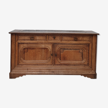 Buffet marquetry in solid oak of the nineteenth century