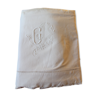 White sheet Monograms G R