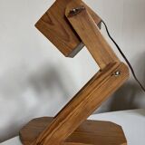 Articulated lamp in mountain chalet pine wood 1960