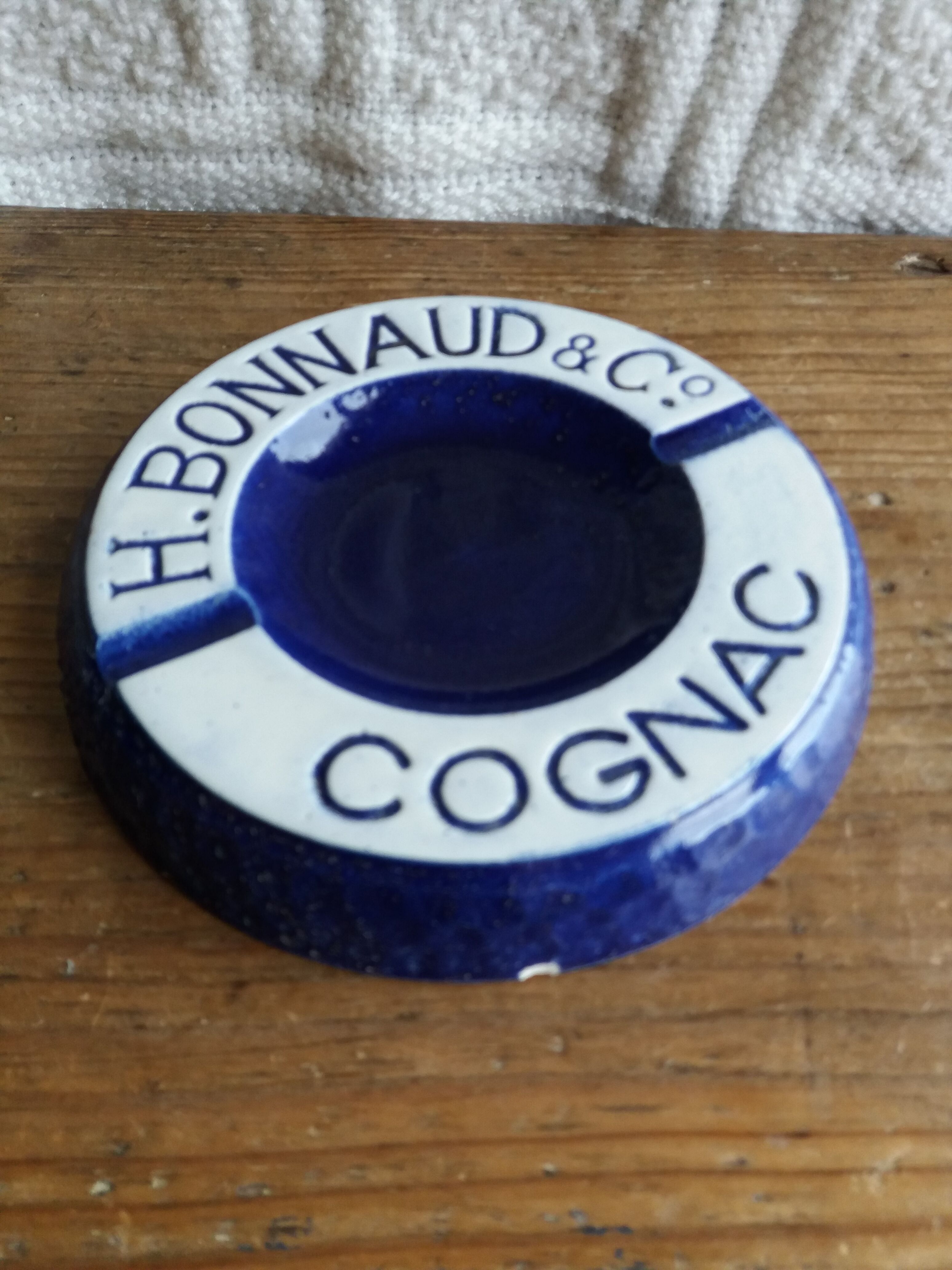 Old advertising ashtray Bonnaud Cognac