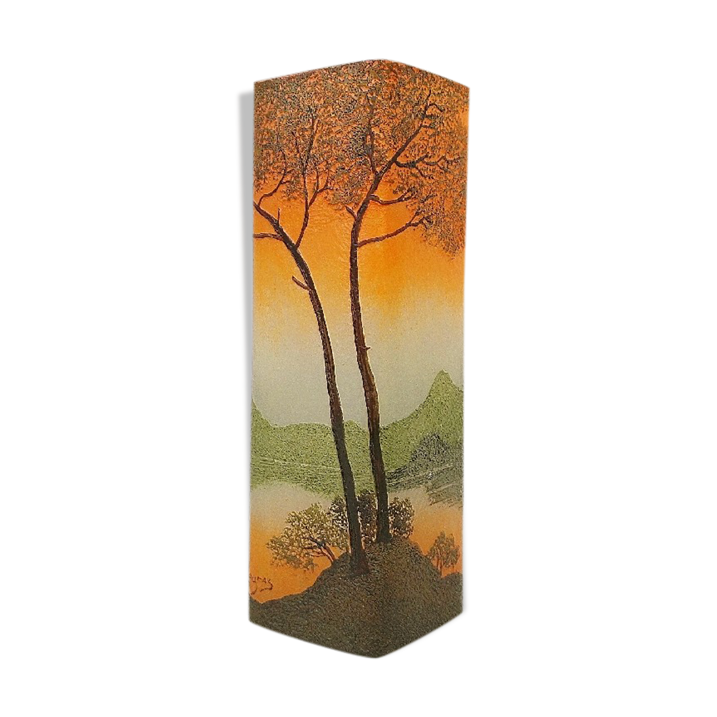 Vase François Théodore Legras décor lacustre 1920