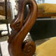 Ancien fauteuil, Voltaire, col-de-cygne stylé restauration