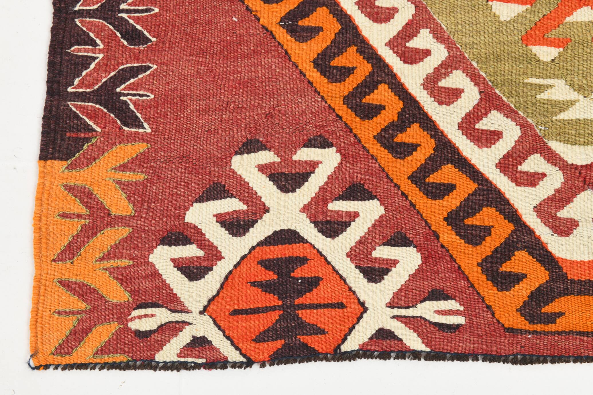 170x238Cm Anatolian Kilim Rug, 6x8 Handmade Wool Rug