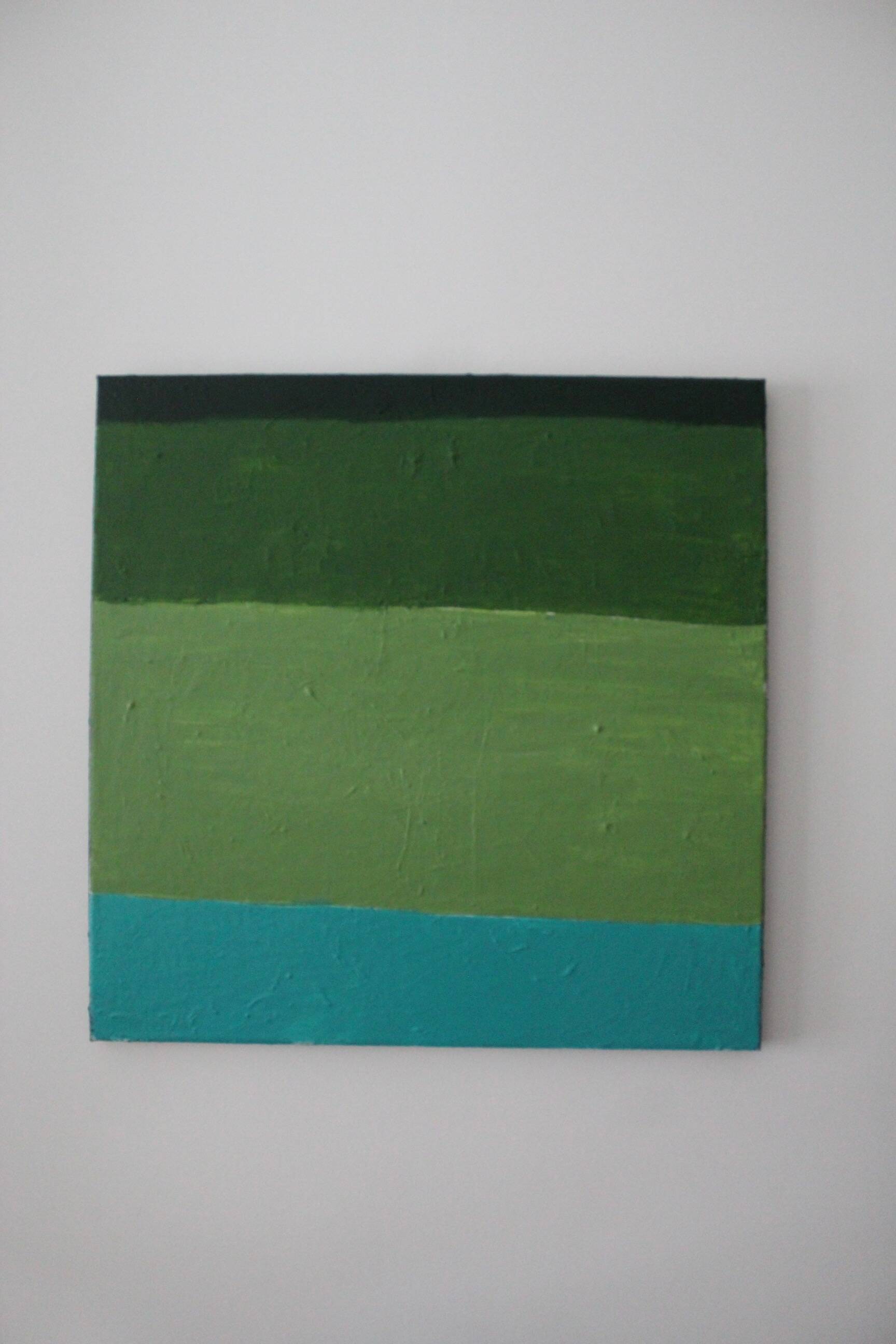 Abstract on canvas 100x100x4cm "Green Softness"