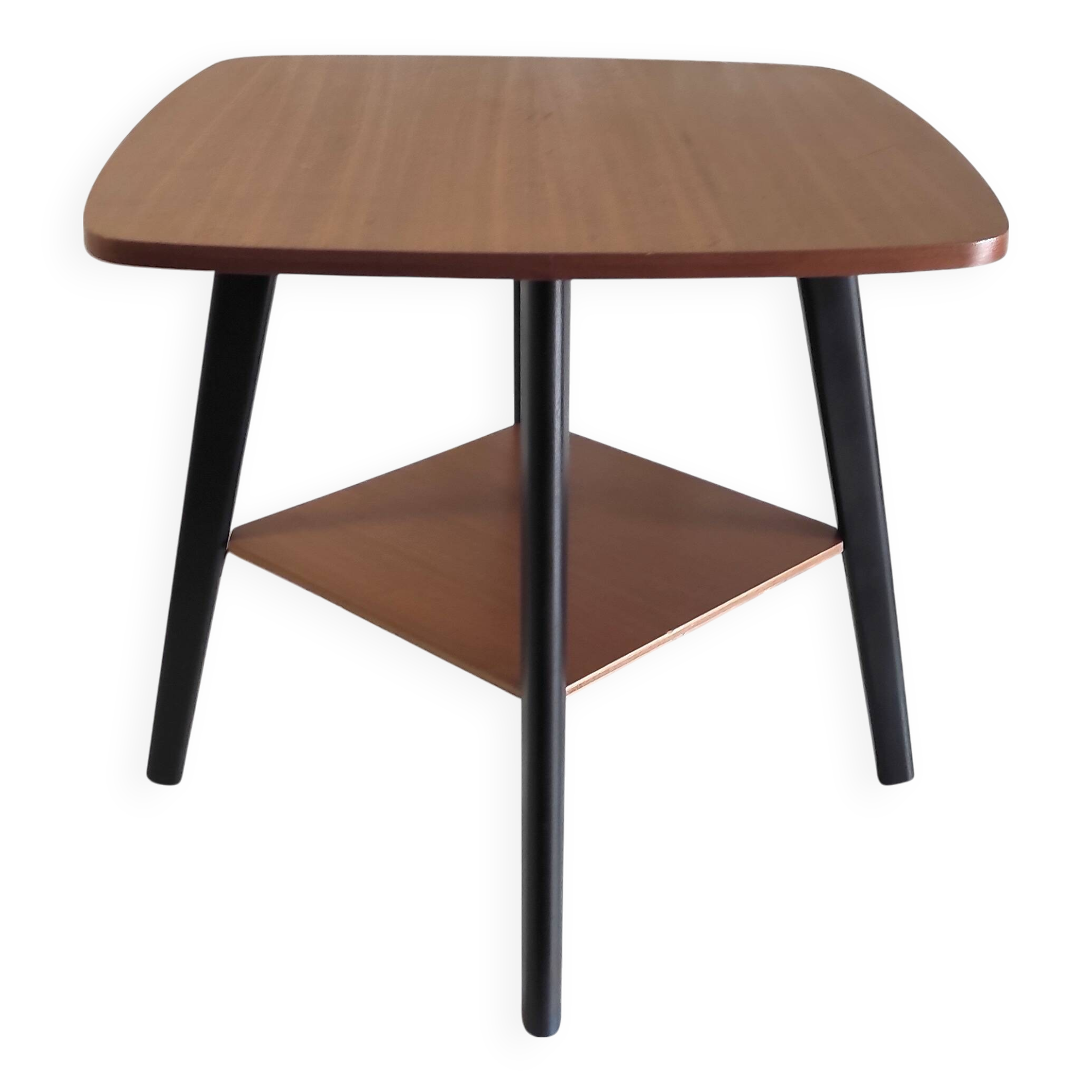 Modernist side table in wood, mid-20th century.