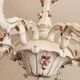 Large hand-painted gilded chandelier mangani ceramiche porcelain
