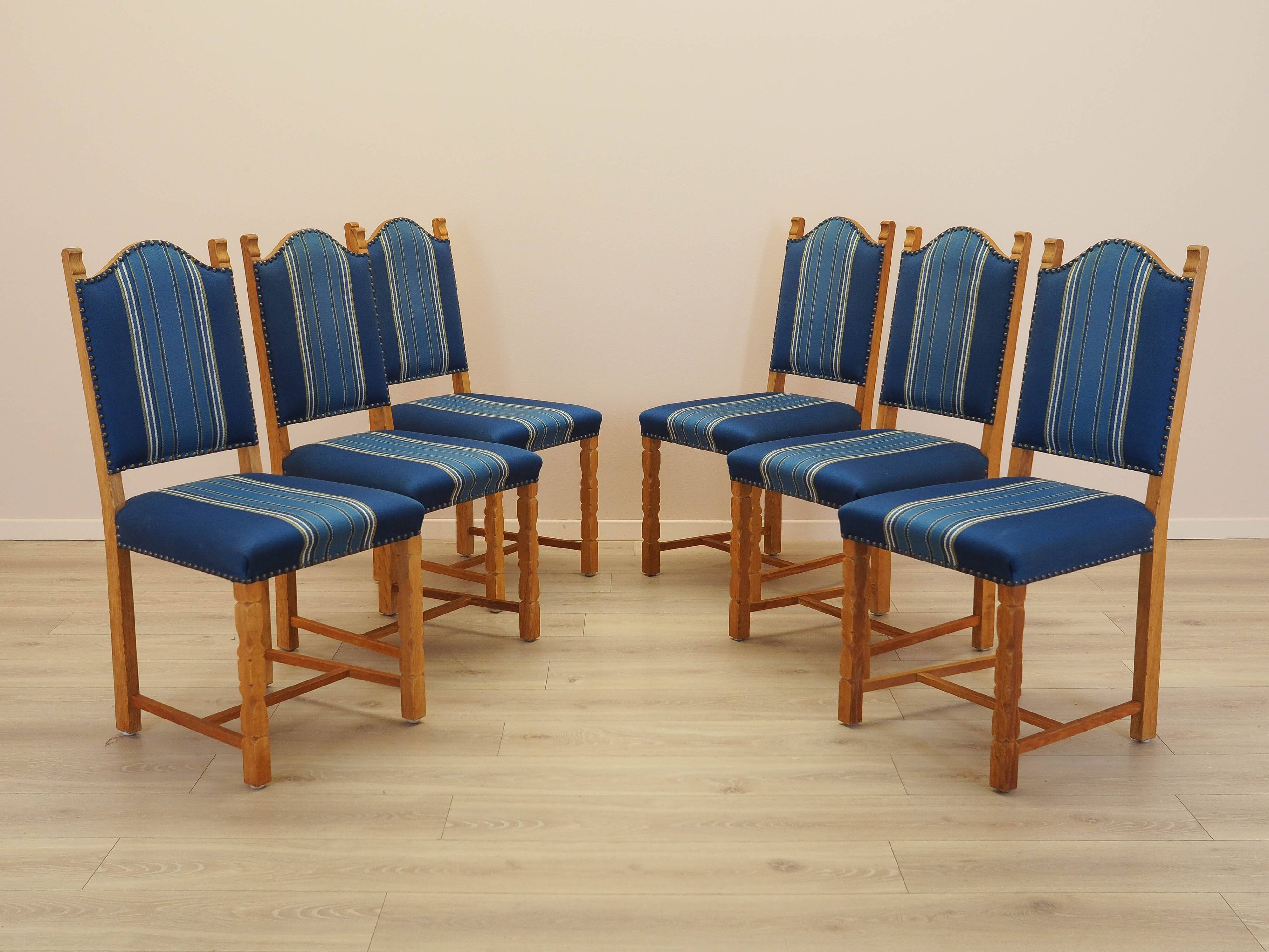 Set of six oak chairs, Danish design, 1960s, designer: Henning Kjærnulf