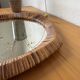 Woven wicker mirror French Riviera 1960