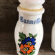 Lot de 4 pot à épices en opaline vintage