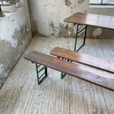 Guinguette table and its 2 benches