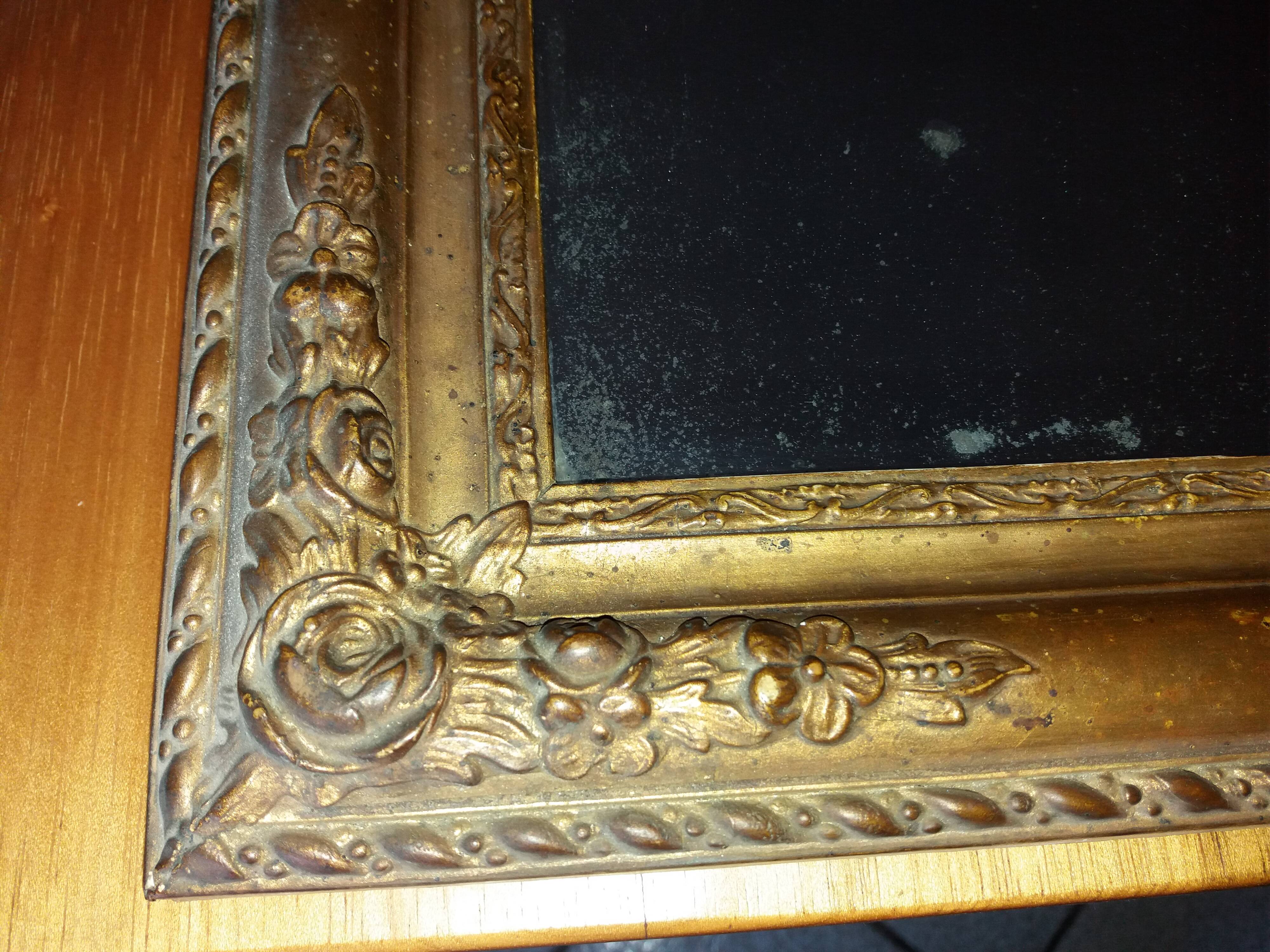 Miroir en bois et stuc 1850 - 45,5x58cm
