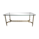 Designer coffee table in gold metal in bamboo style dlg rings