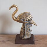 Pink flamingo in bronze