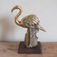 Pink flamingo in bronze
