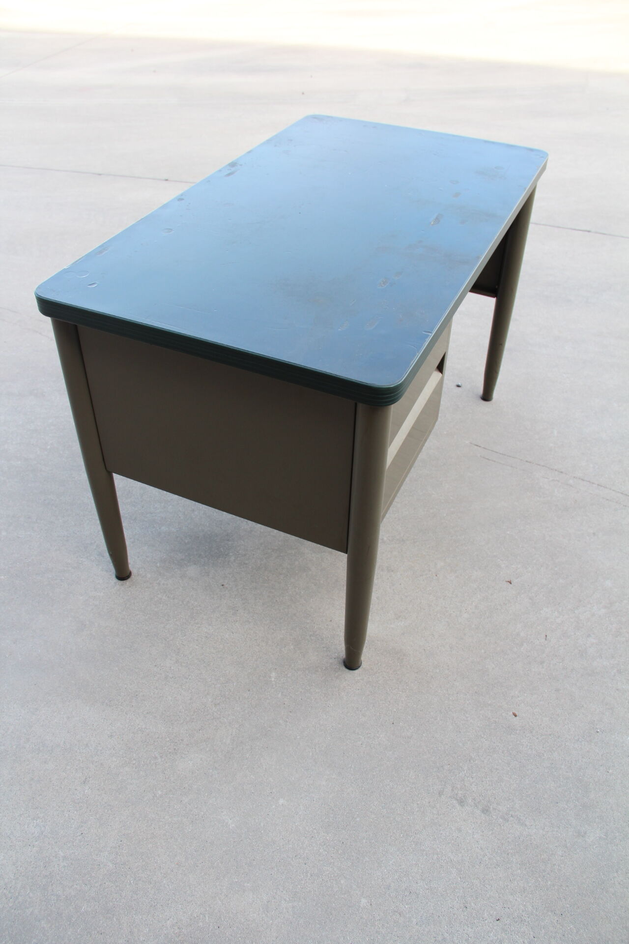 Industrial metal desk