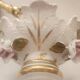 Large hand-painted gilded chandelier mangani ceramiche porcelain