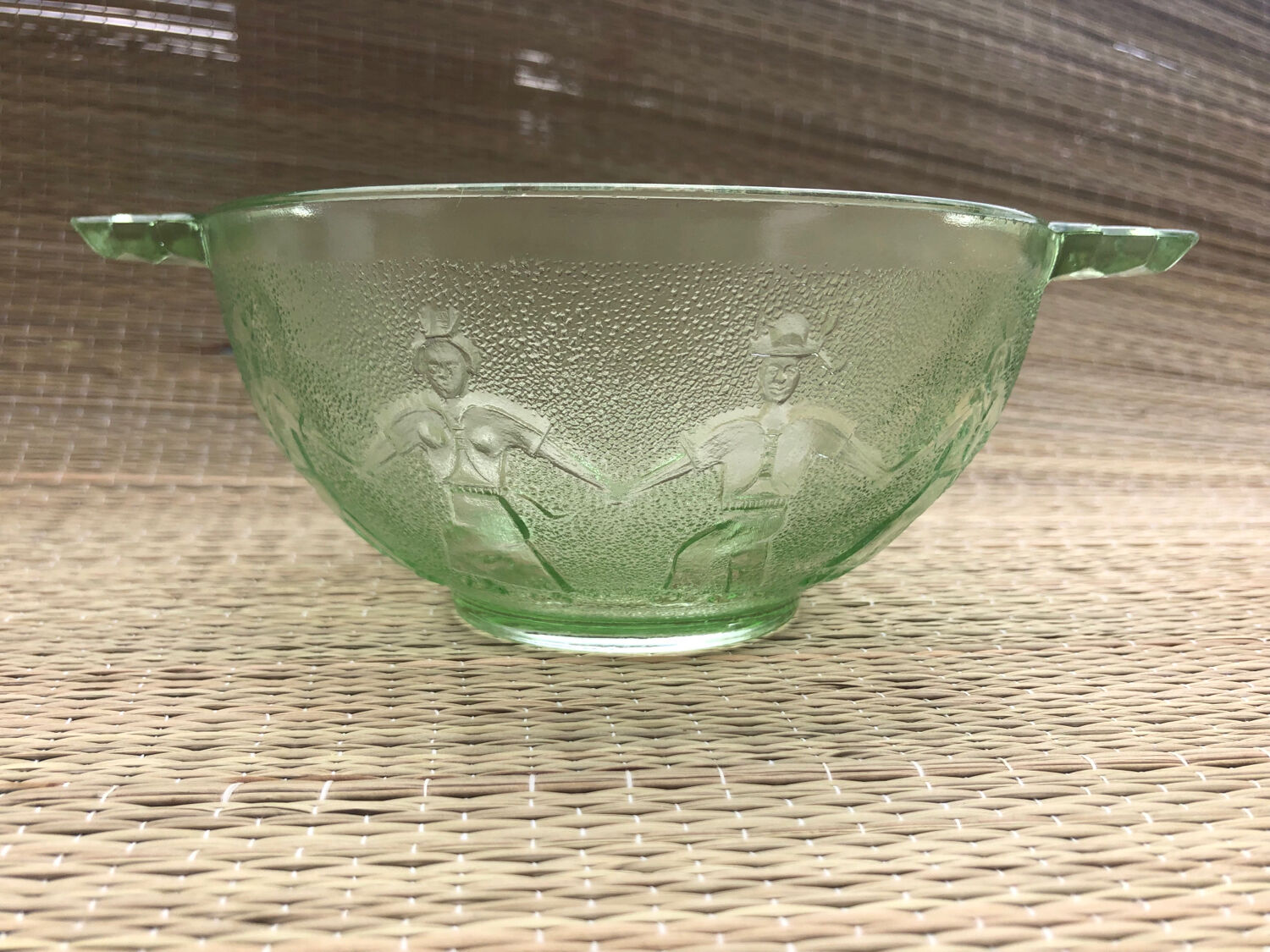 Green glass Breton bowl