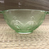 Green glass Breton bowl