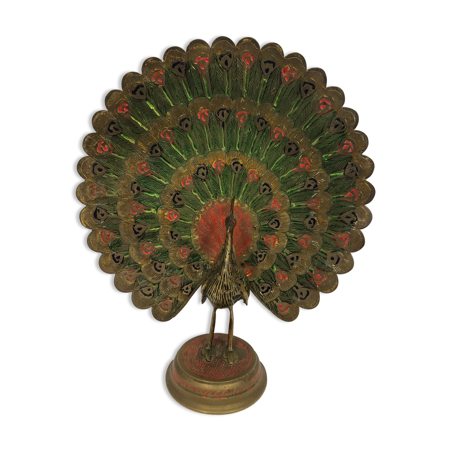 Vintage brass peacock 1960