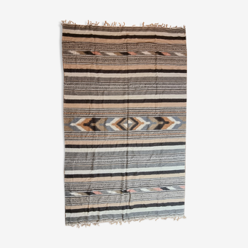 Tapis berbère en laine aux motifs géométriques ethniques, 271 cm x 178 cm