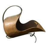 Seau à charbon e en cuivre ancien