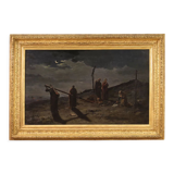 Tableau nocturne signé et daté 1882