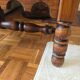 Folk Rustic Sun-Carved Nightstand sidetable cupboardsolid wood chunky