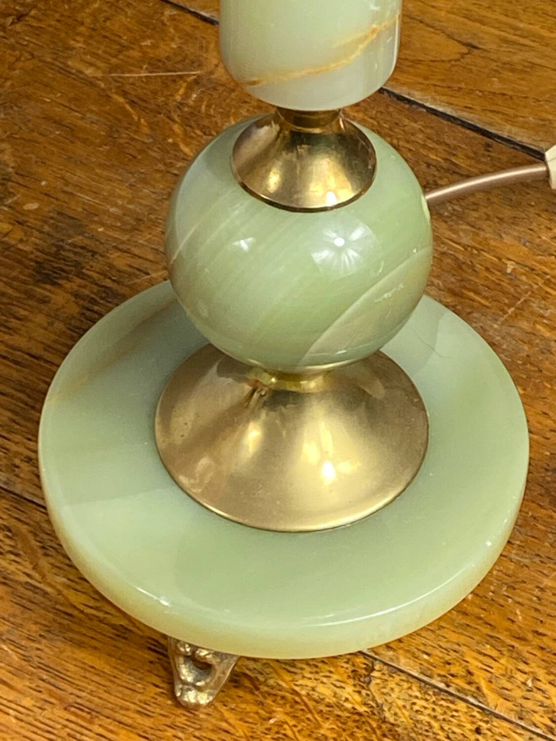 Onyx and brass lamp