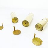 Set de 3 photophores modernistes en laiton, design Kullamässing, Suède, 1960