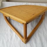 Rattan corner shelf