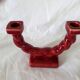 Ceramic chandelier, signed LONGCHAMP, twisted old red