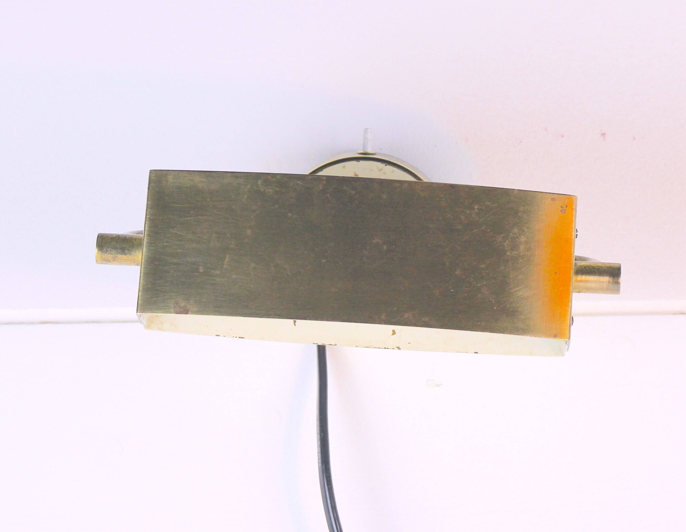 Pair of brass wall lights, Lita, France, 1970s