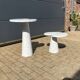 2x Eros Side table Angelo Mangiarotti Carrara marmer Nieuwstaat!