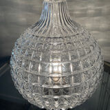 Vintage lamp from the 70s in molded glass