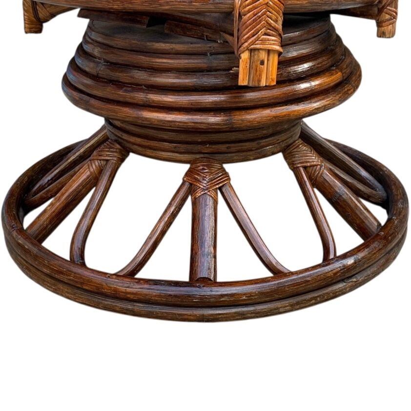 Emmanuelle rattan armchair Peacock 1960