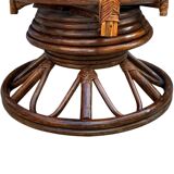 Fauteuil Emmanuelle rotin Peacock 1960