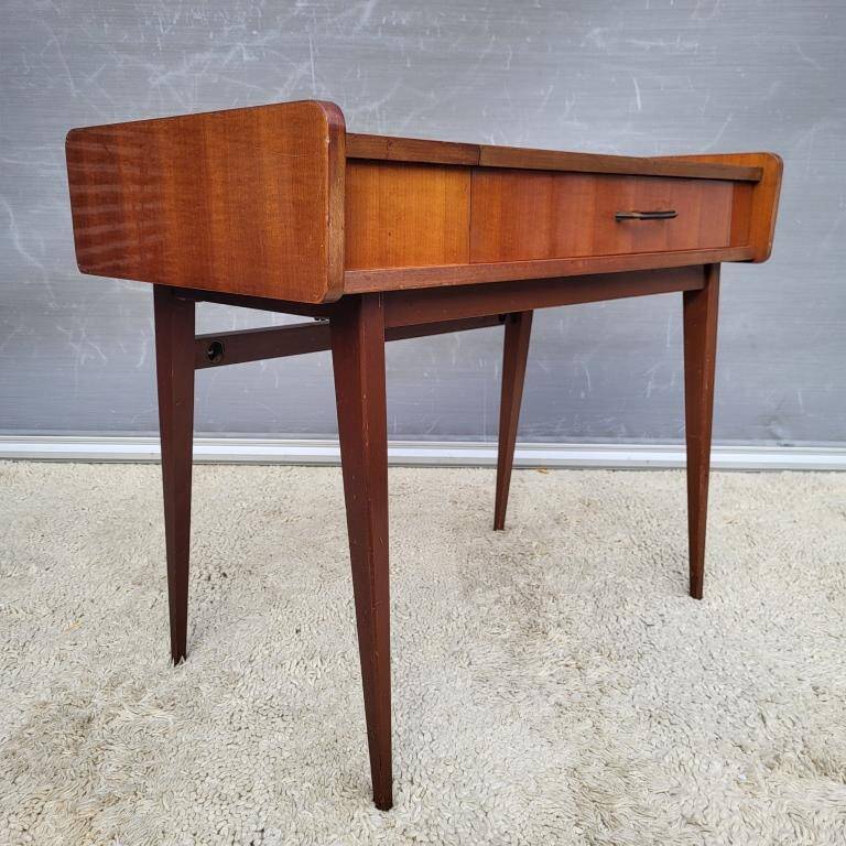 Scandinavian console dressing table desk with drop-down top