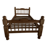 Single bed in solid wood, slatted base