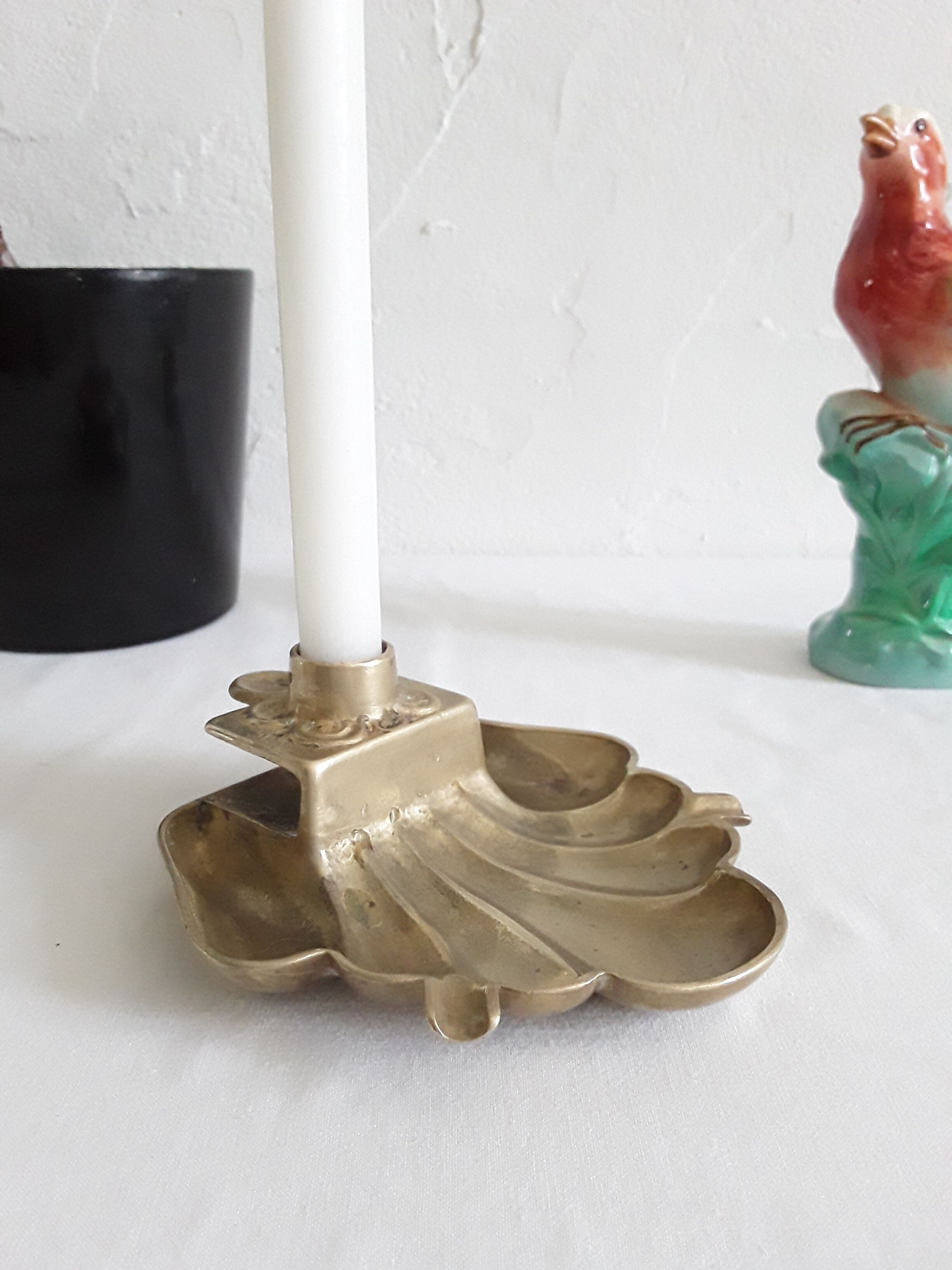 Old shell shape candle holder