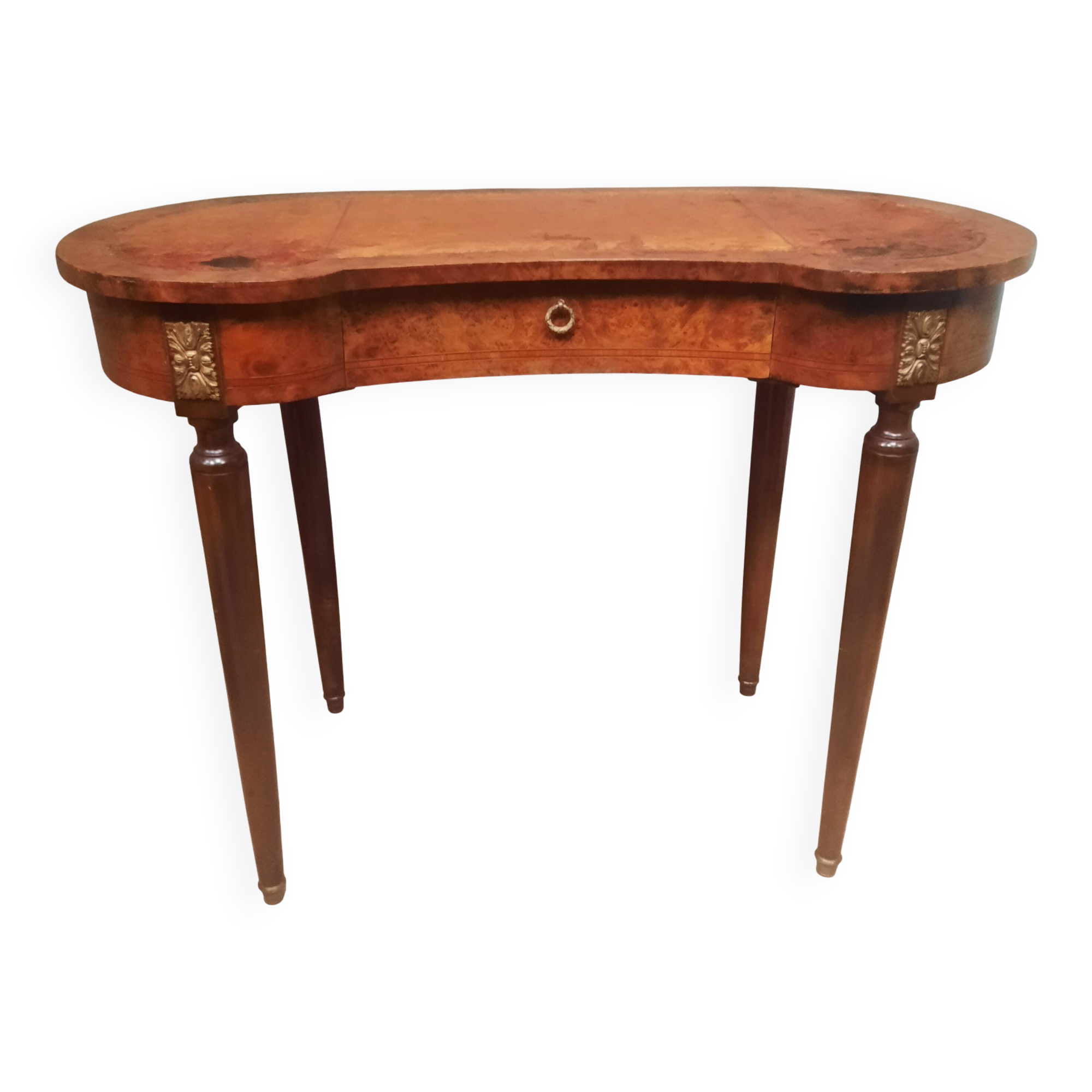 "Kidney" bureau in Louis XVI style veneer.