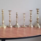 Set of 10 gold-tinted brass candle holders 02 pro