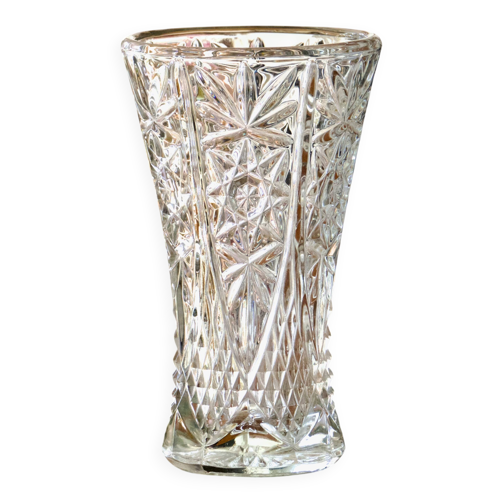 Grand vase vintage en cristal